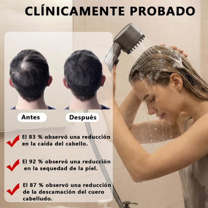 Cabezal de ducha purificador con 5 filtros para una piel más suave y una piel con mejor aspecto